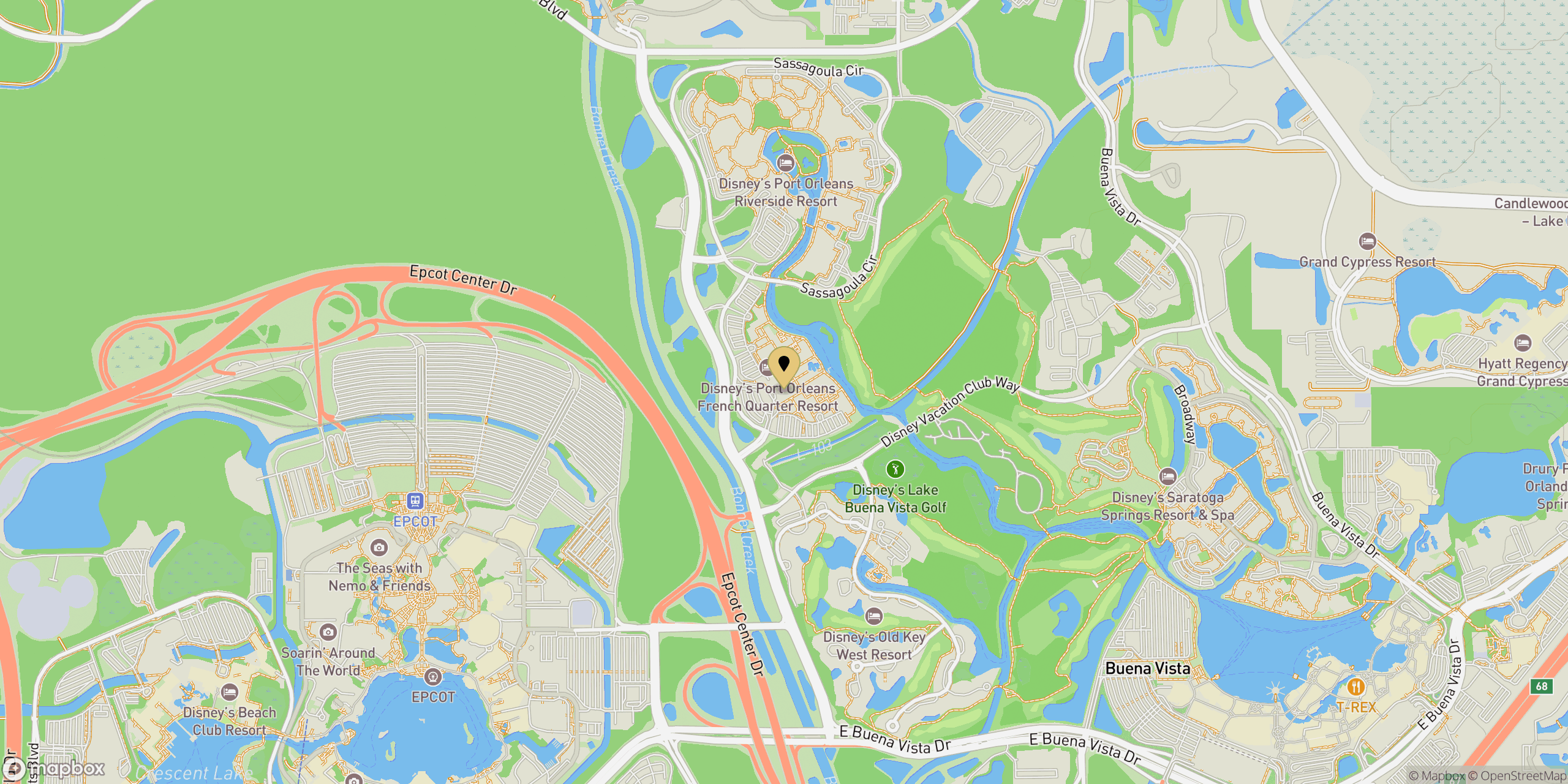 Map of Disney's Port Orleans Resort - French Quarter