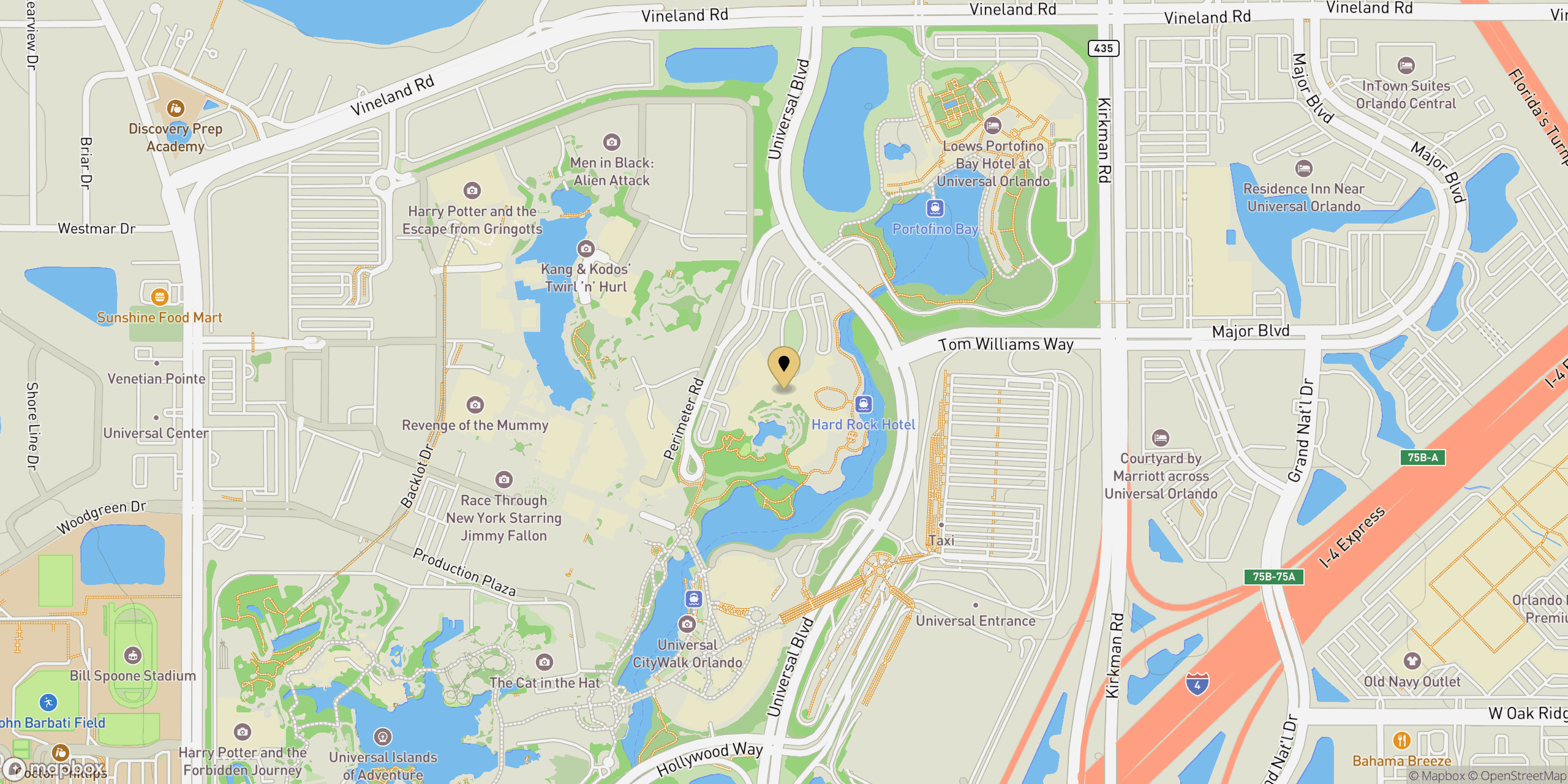 Map of Hard Rock Hotel