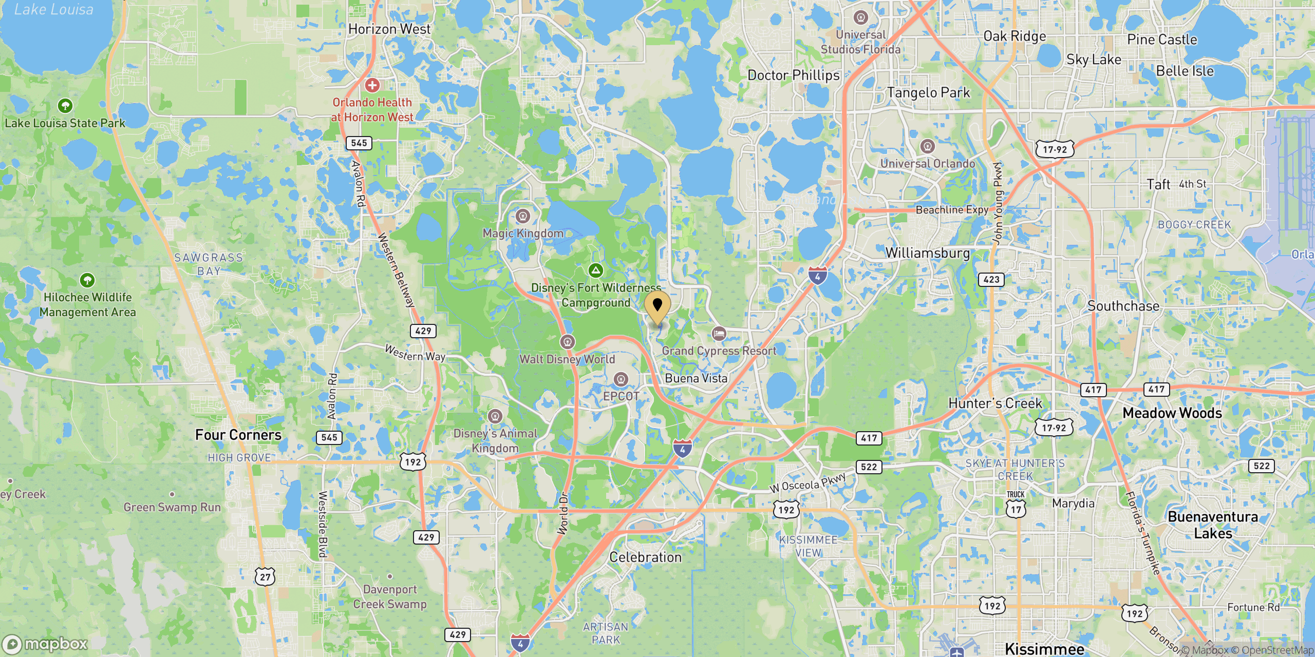 Map of Disney's Port Orleans Resort - Riverside