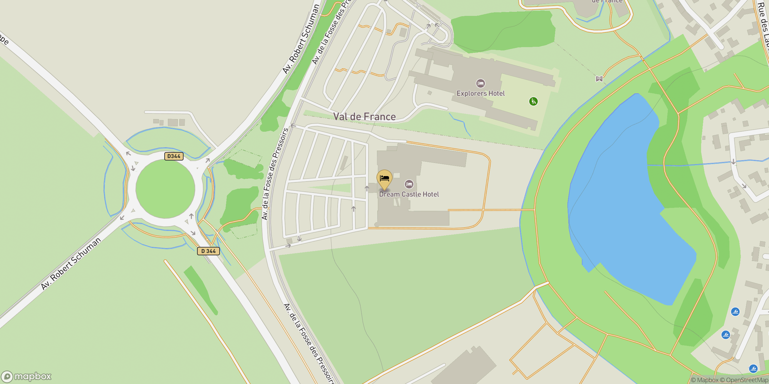 Map showing location of Dream Castle Hotel