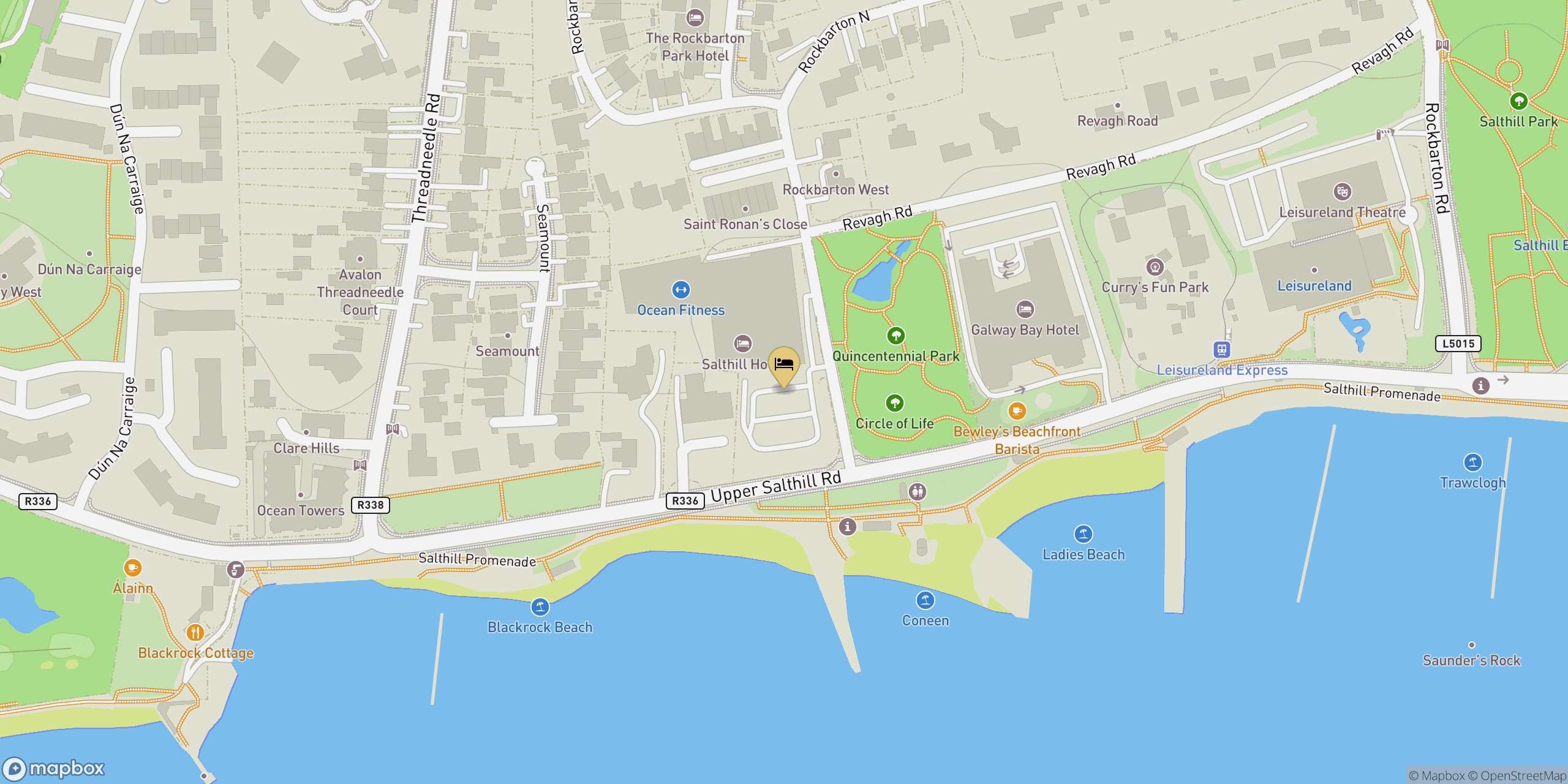 Map showing location of Salthill Hotel