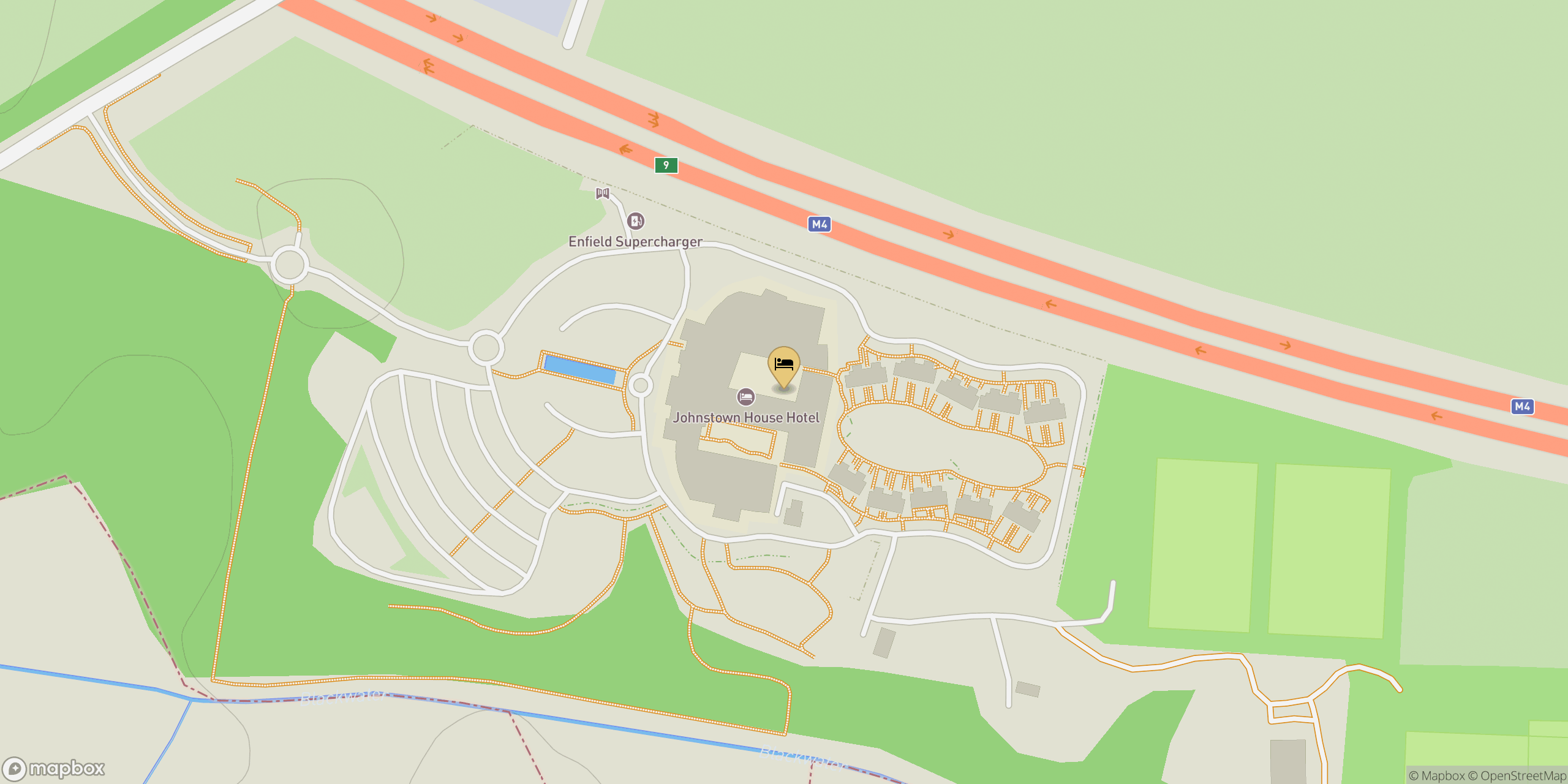 Map showing location of The Johnstown Estate
